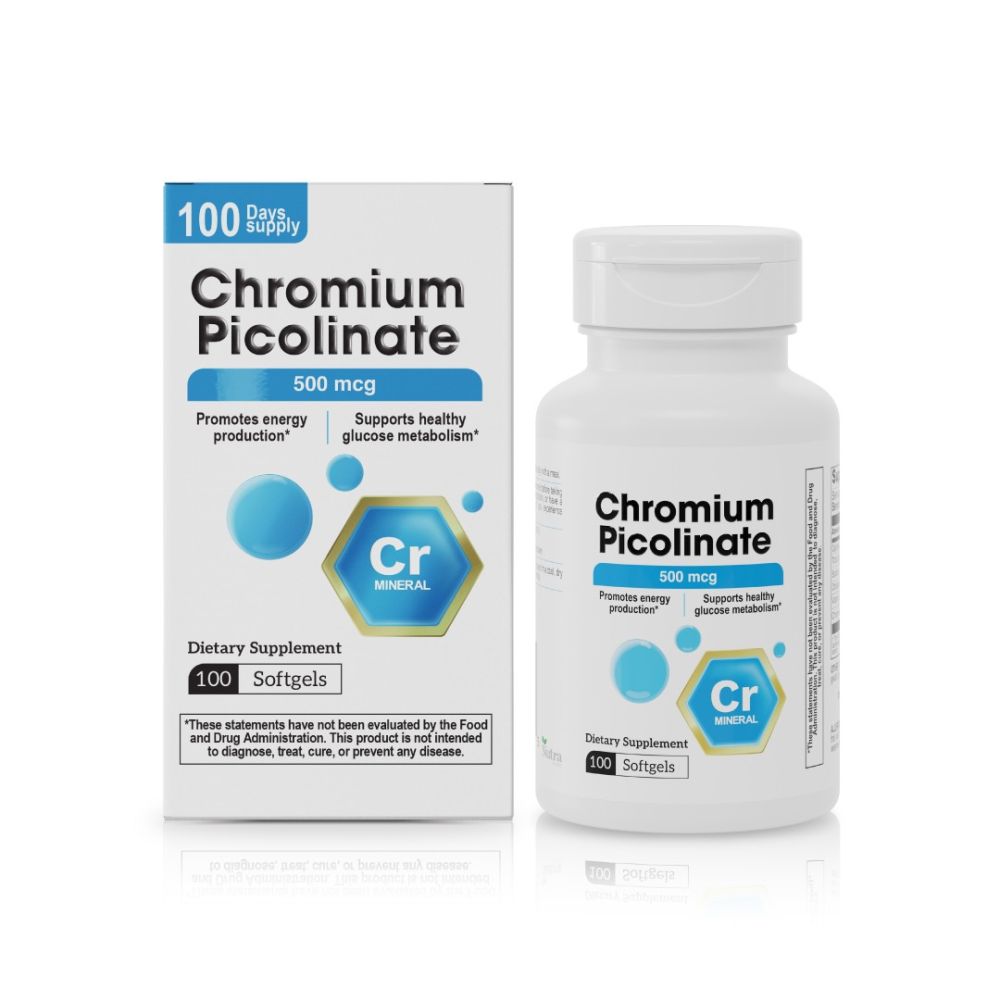 Chromium Picolinate 500 mcg, 100 softgels