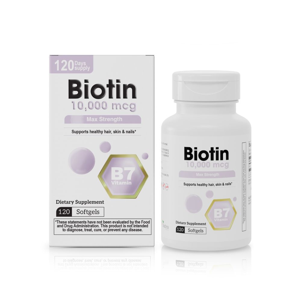 Biotin 10,000 mcg, 120 Softgels