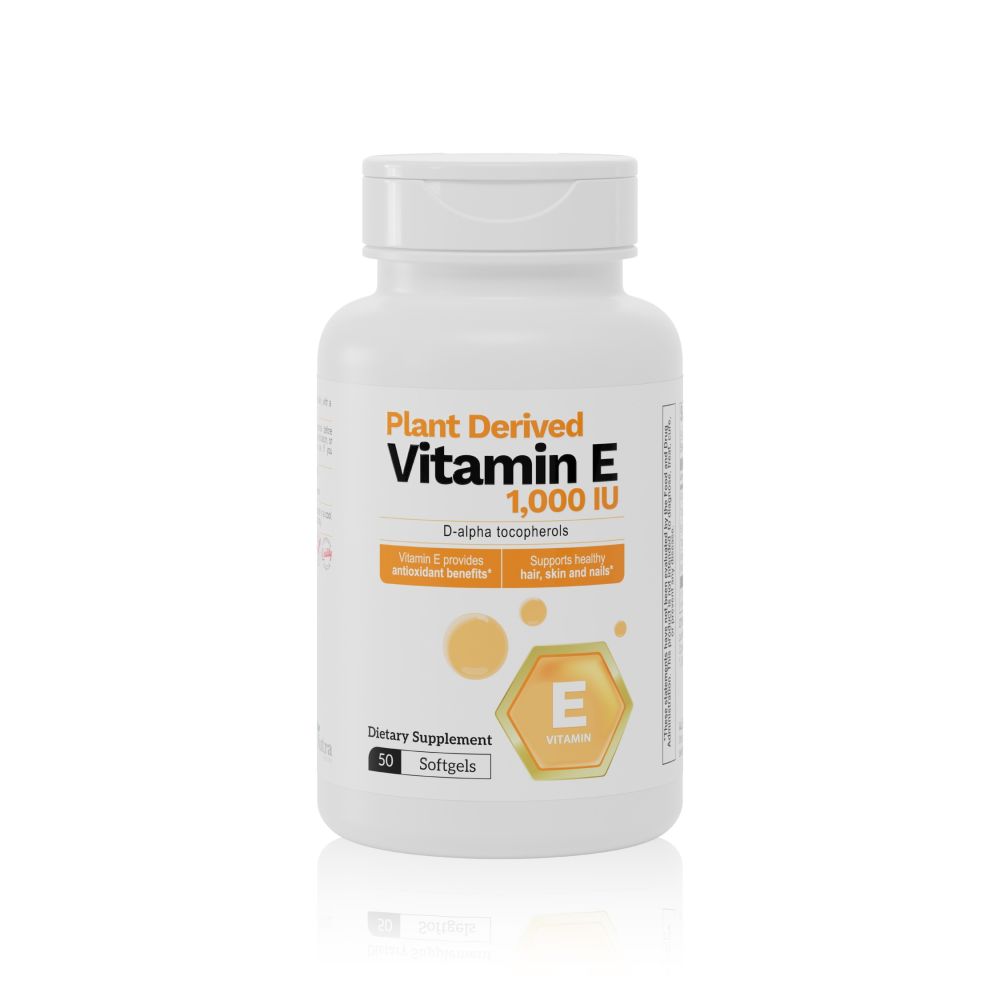 Natural Vitamin E 1,000 IU (d-Alpha Tocopherols), 50 Softgels
