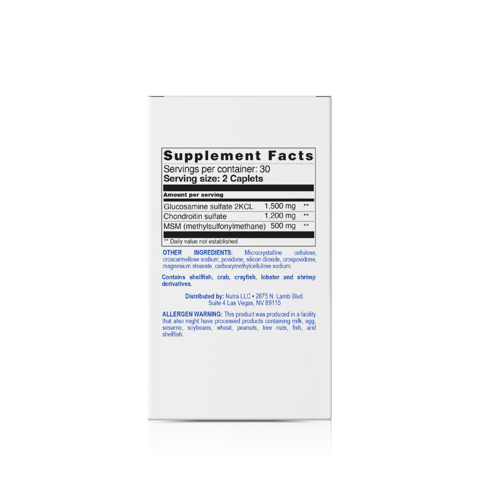 ArthriFlex 120 caplets box, joint health supplement with glucosamine, chondroitin, MSM for flexibility and arthritis relief.