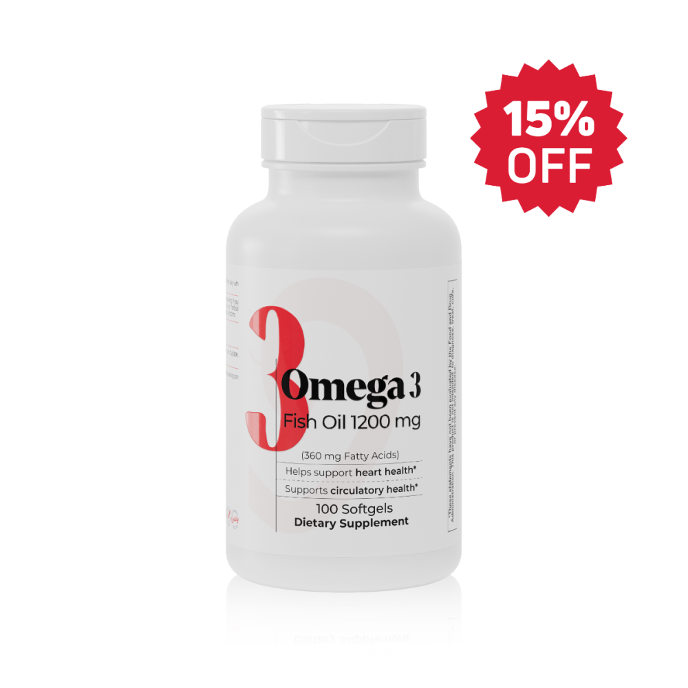 Omega-3 Fish Oil 1,200 mg, 100 Softgels