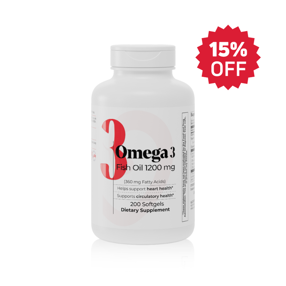 Omega-3 Fish Oil 1,200 mg, 200 Softgels