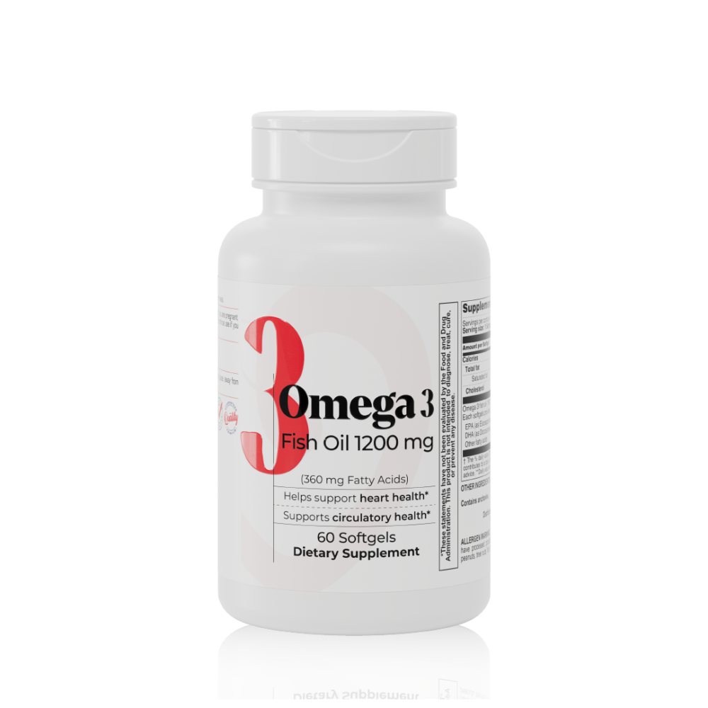 Omega-3 Fish Oil 1,200 mg, 60 Softgels