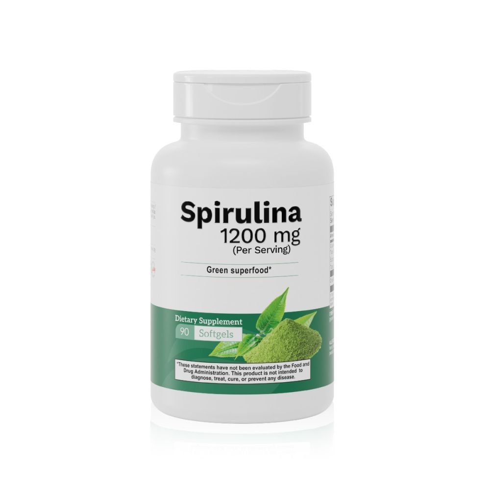 Organic Spirulina 1200 mg Superfood, 90 Softgels