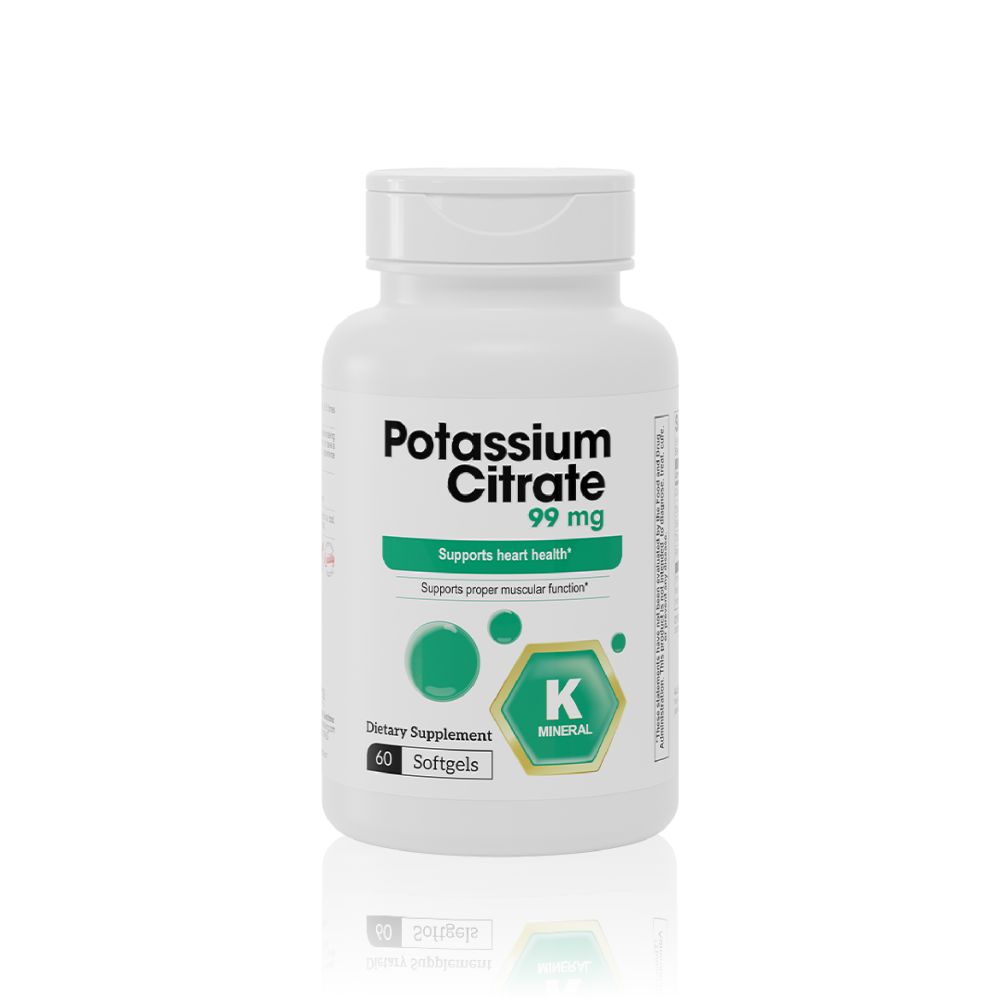 Potassium Citrate 99mg, 60 Softgels